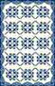 Dollhouse Miniature Floor cloth: Midnight Victoria